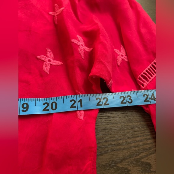 Johnny Was Embroidered Magenta Pink Tunic Shirt Size Medium - Picture 8 of 10